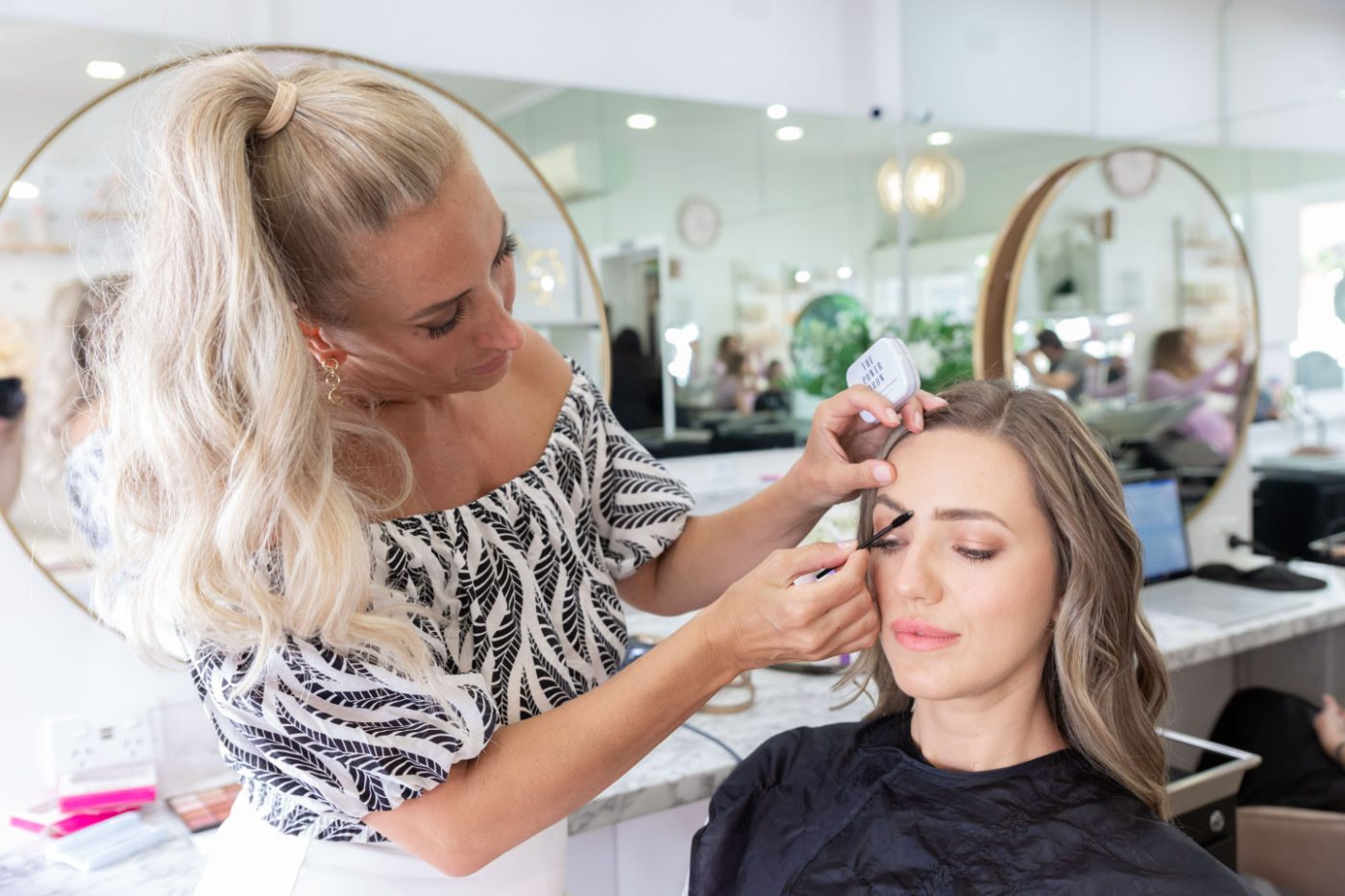 Brow and makeup work at Salon Rose